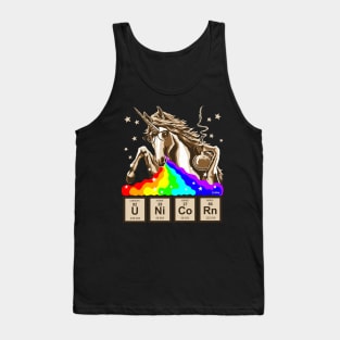 Chemistry unicorn pukes rainbow Tank Top